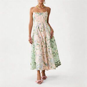 CAMILLA CORSET DRESS WITH LONG FLARED SKIRT